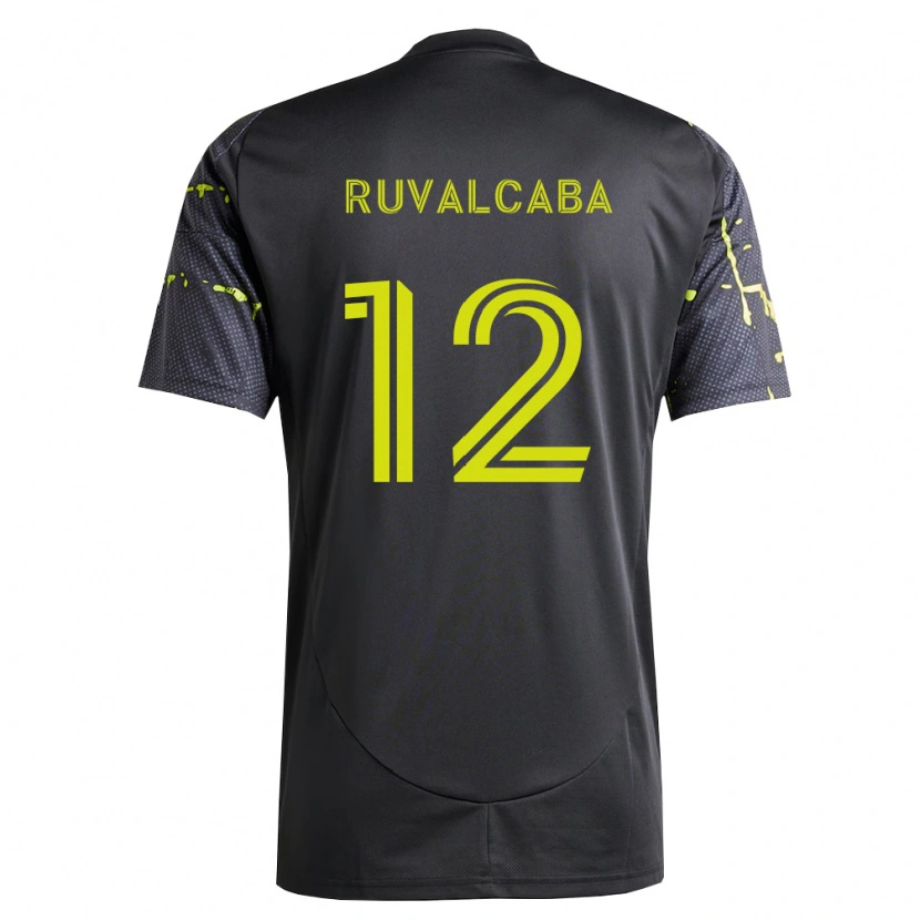 Danxen Hombre Camiseta Cesar Ruvalcaba #12 Amarillo Fluorescente Negro 2ª Equipación 2026/27 La Camisa