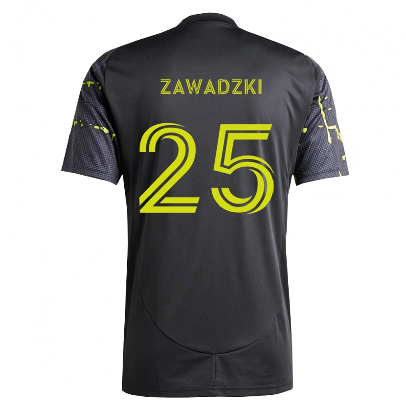Danxen Hombre Camiseta Sean Zawadzki #25 Amarillo Fluorescente Negro 2ª Equipación 2026/27 La Camisa