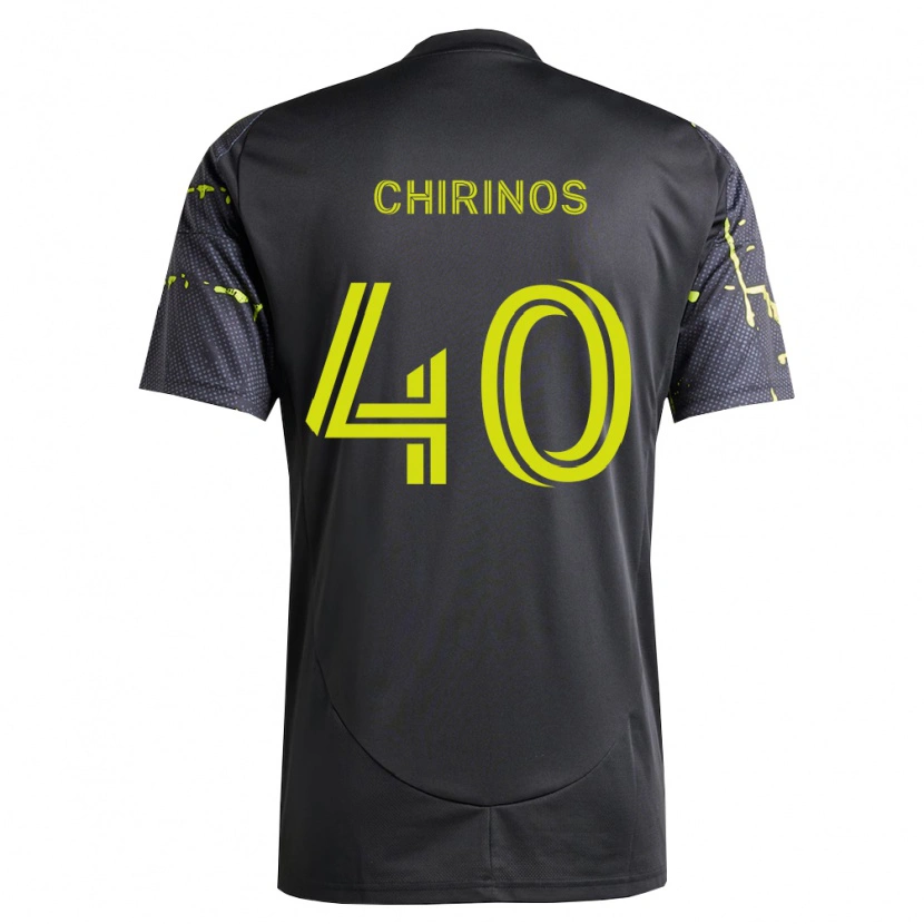 Danxen Hombre Camiseta Johann Chirinos #40 Amarillo Fluorescente Negro 2ª Equipación 2026/27 La Camisa