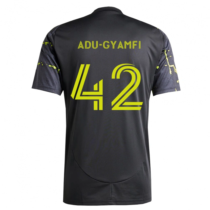 Danxen Hombre Camiseta Brent Adu-Gyamfi #42 Amarillo Fluorescente Negro 2ª Equipación 2026/27 La Camisa