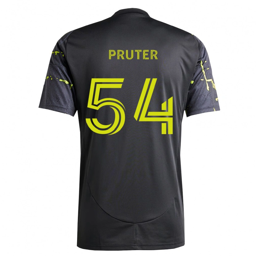 Danxen Hombre Camiseta Luke Pruter #54 Amarillo Fluorescente Negro 2ª Equipación 2026/27 La Camisa