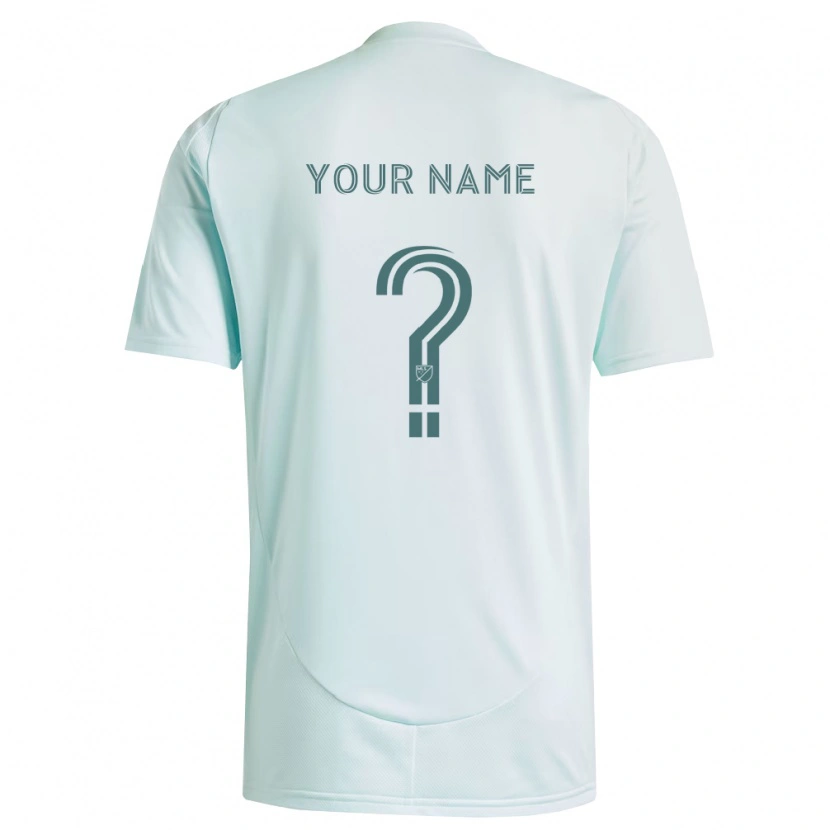 Danxen Hombre Camiseta Su Nombre #0 Blanco Verde Claro 2ª Equipación 2026/27 La Camisa