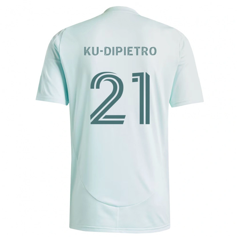 Danxen Hombre Camiseta Theodore Ku-Dipietro #21 Blanco Verde Claro 2ª Equipación 2026/27 La Camisa
