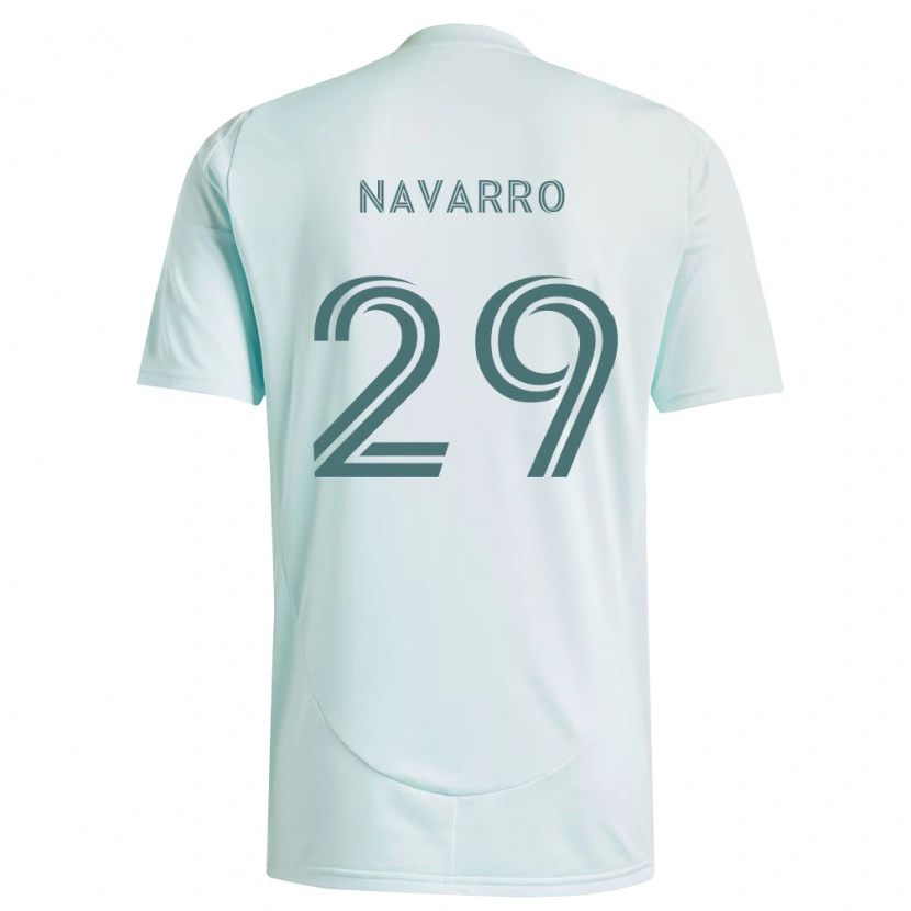 Danxen Hombre Camiseta Miguel Navarro #29 Blanco Verde Claro 2ª Equipación 2026/27 La Camisa