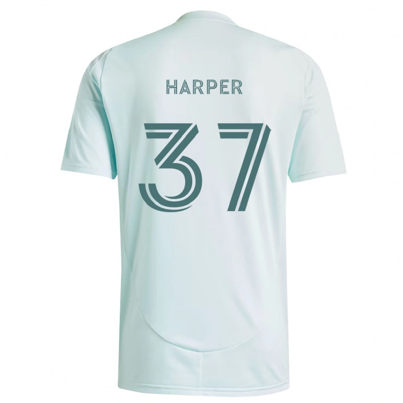 Danxen Hombre Camiseta Charlie Harper #37 Blanco Verde Claro 2ª Equipación 2026/27 La Camisa