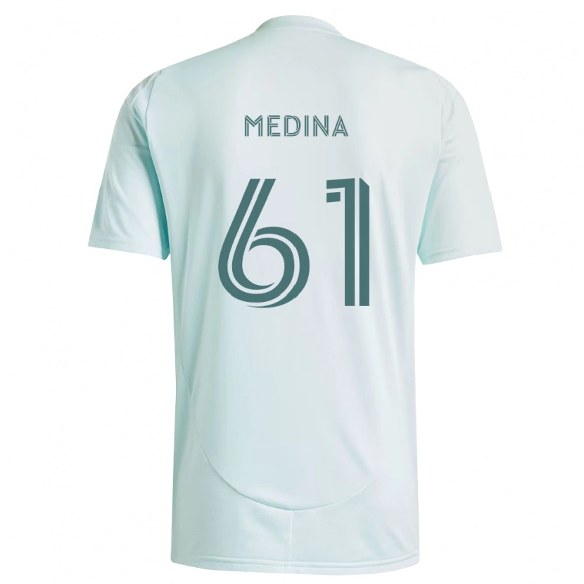 Danxen Hombre Camiseta Leonardo Medina #61 Blanco Verde Claro 2ª Equipación 2026/27 La Camisa