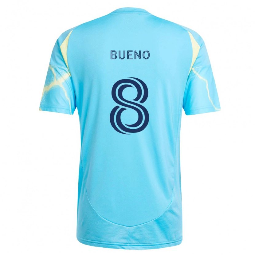 Danxen Hombre Camiseta Jesús Bueno #8 Azul Claro Negro Amarillo Claro 2ª Equipación 2026/27 La Camisa