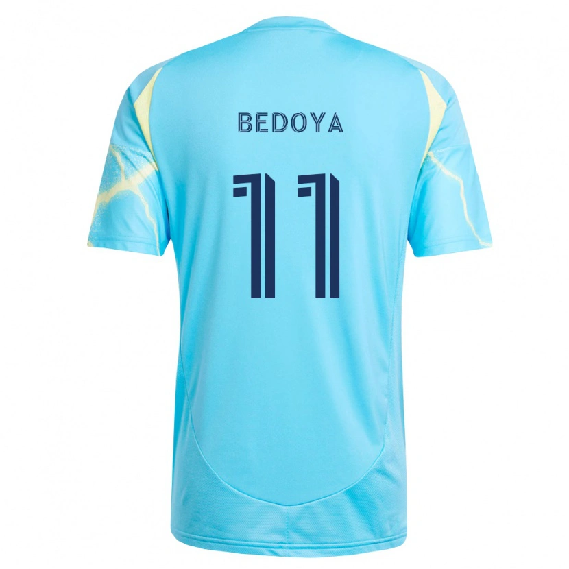 Danxen Hombre Camiseta Alejandro Bedoya #11 Azul Claro Negro Amarillo Claro 2ª Equipación 2026/27 La Camisa