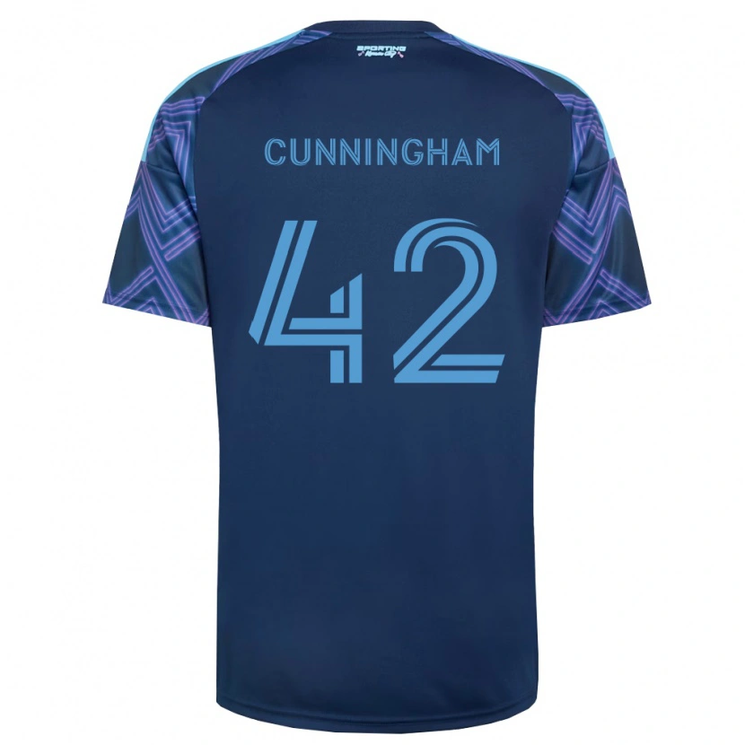 Danxen Hombre Camiseta Alex Cunningham #42 Azul Real Morado 2ª Equipación 2026/27 La Camisa