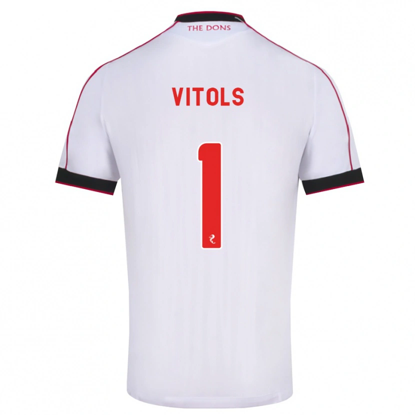 Danxen Hombre Camiseta Rodrigo Vitols #1 Negro Rojo Blanco 2ª Equipación 2026/27 La Camisa