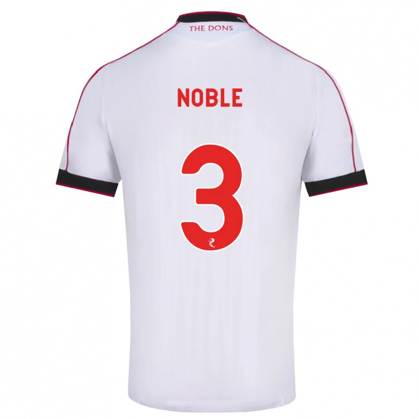Danxen Hombre Camiseta Niamh Noble #3 Negro Rojo Blanco 2ª Equipación 2026/27 La Camisa