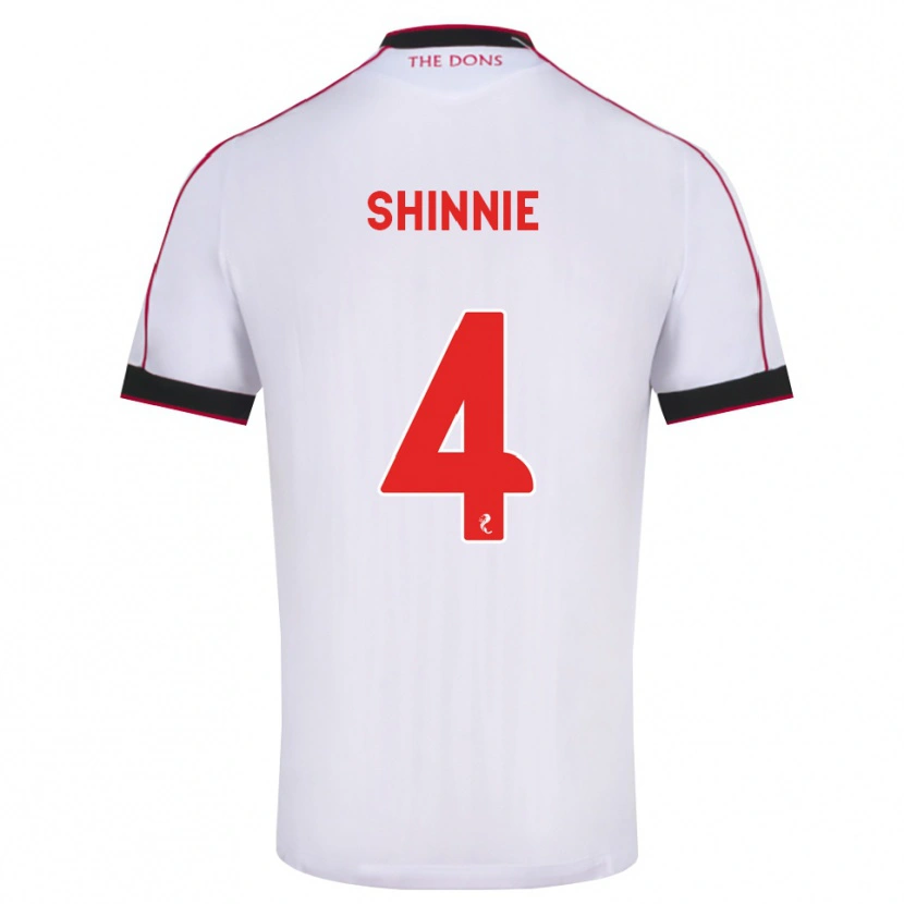 Danxen Hombre Camiseta Graeme Shinnie #4 Negro Rojo Blanco 2ª Equipación 2026/27 La Camisa