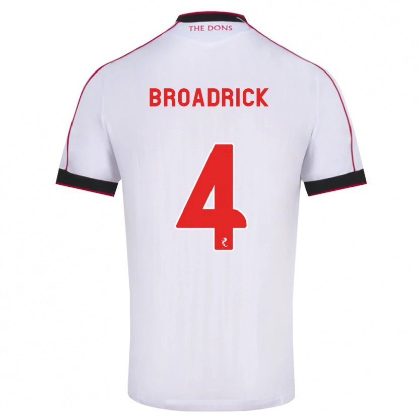 Danxen Hombre Camiseta Jessica Broadrick #4 Negro Rojo Blanco 2ª Equipación 2026/27 La Camisa