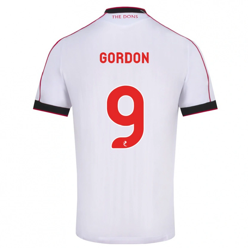 Danxen Hombre Camiseta Lauren Gordon #9 Negro Rojo Blanco 2ª Equipación 2026/27 La Camisa