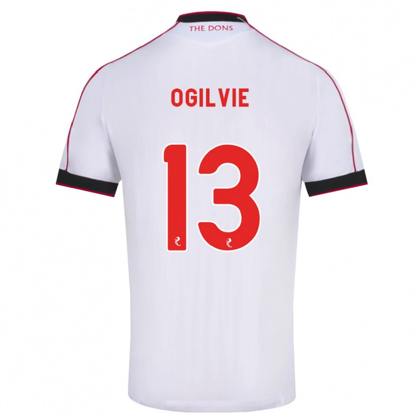 Danxen Hombre Camiseta Francesca Ogilvie #13 Negro Rojo Blanco 2ª Equipación 2026/27 La Camisa