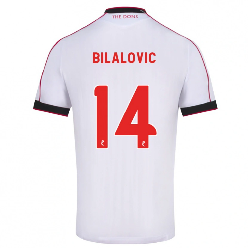 Danxen Hombre Camiseta Kenan Bilalovic #14 Negro Rojo Blanco 2ª Equipación 2026/27 La Camisa