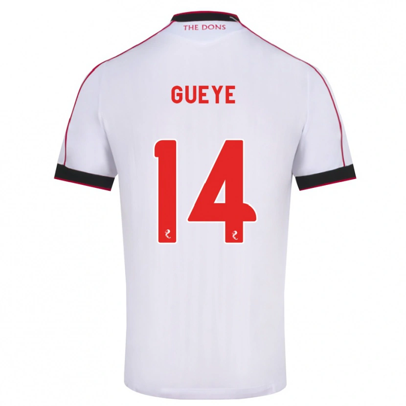 Danxen Hombre Camiseta Pape Habib Gueye #14 Negro Rojo Blanco 2ª Equipación 2026/27 La Camisa