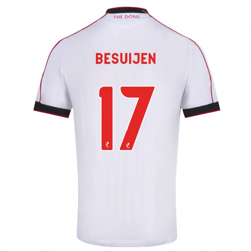 Danxen Hombre Camiseta Vicente Besuijen #17 Negro Rojo Blanco 2ª Equipación 2026/27 La Camisa