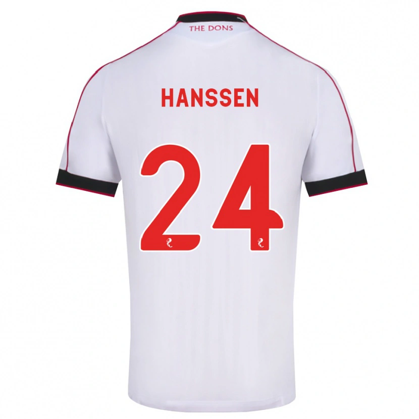Danxen Hombre Camiseta Nadine Hanssen #24 Negro Rojo Blanco 2ª Equipación 2026/27 La Camisa
