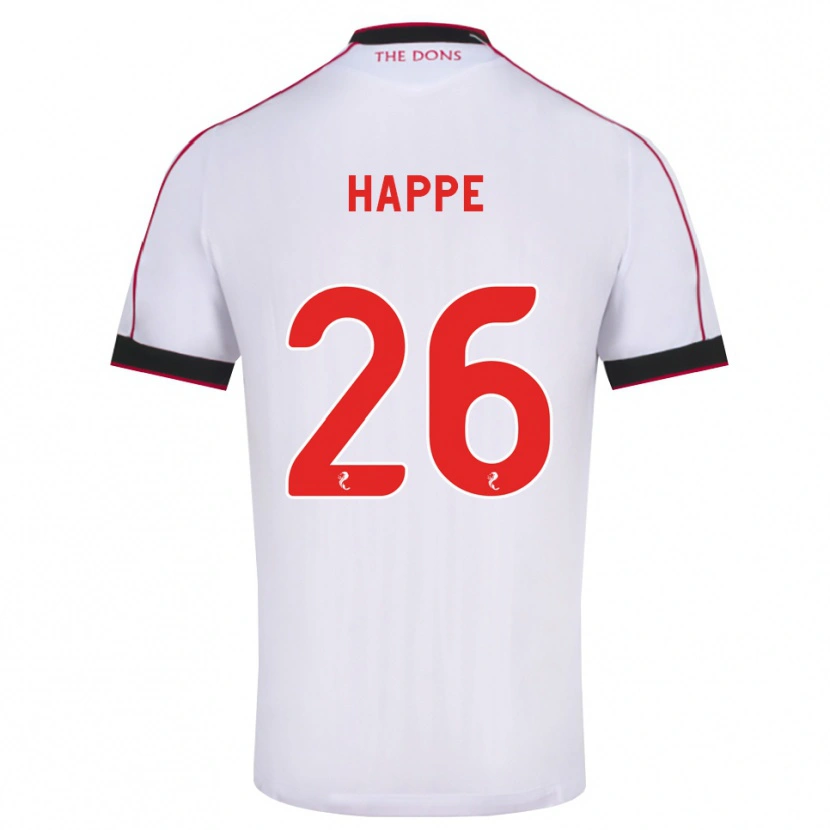 Danxen Hombre Camiseta Dan Happe #26 Negro Rojo Blanco 2ª Equipación 2026/27 La Camisa