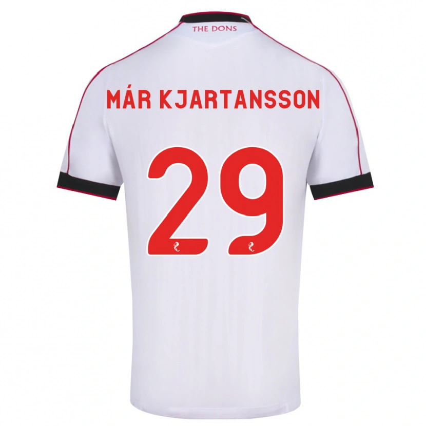 Danxen Hombre Camiseta Kjartan Már Kjartansson #29 Negro Rojo Blanco 2ª Equipación 2026/27 La Camisa