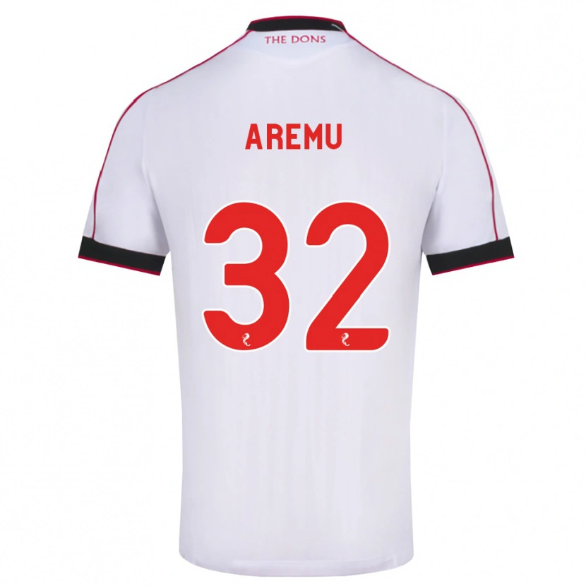 Danxen Hombre Camiseta Afeez Aremu #32 Negro Rojo Blanco 2ª Equipación 2026/27 La Camisa