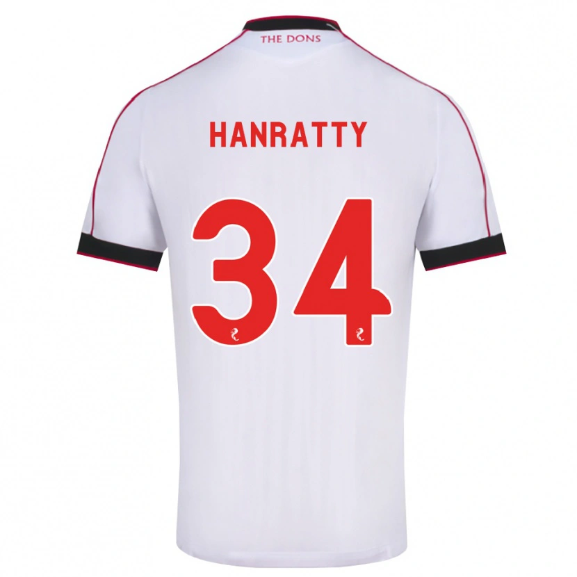 Danxen Hombre Camiseta Kevin Hanratty #34 Negro Rojo Blanco 2ª Equipación 2026/27 La Camisa
