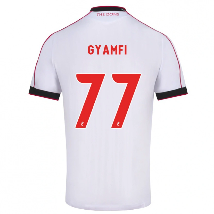 Danxen Hombre Camiseta Emmanuel Gyamfi #77 Negro Rojo Blanco 2ª Equipación 2026/27 La Camisa