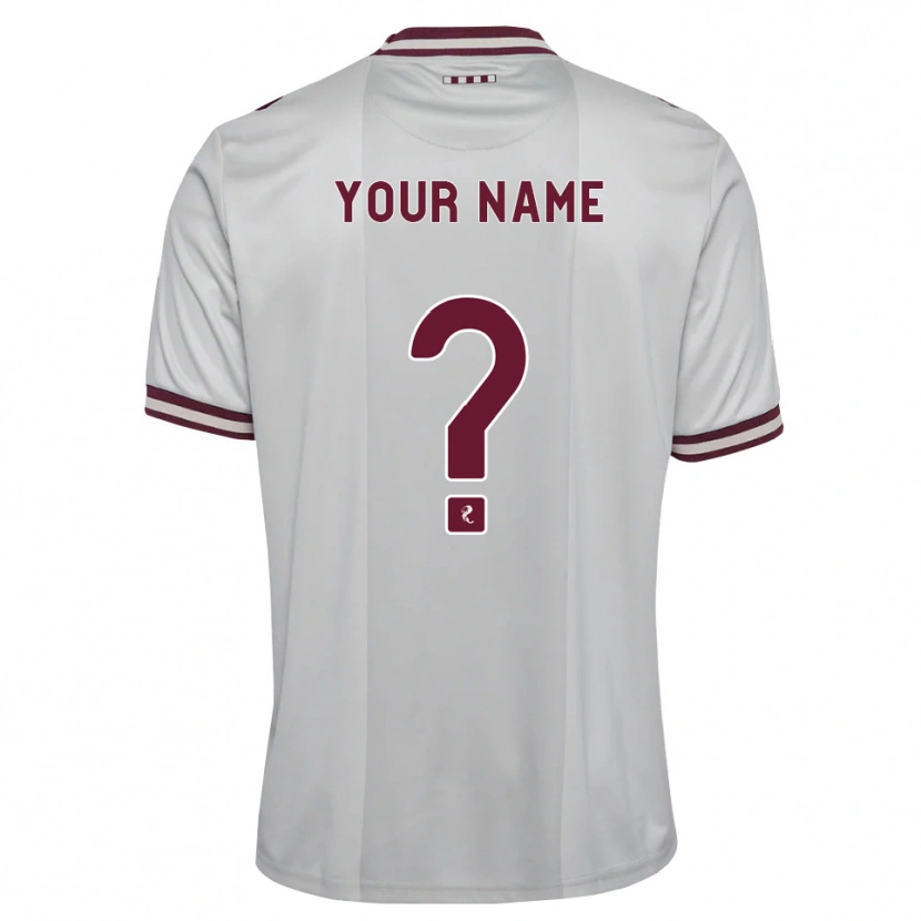 Danxen Hombre Camiseta Su Nombre #0 Blanco Borgoña 2ª Equipación 2026/27 La Camisa