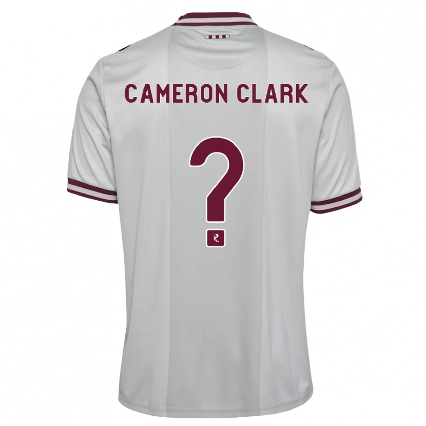Danxen Hombre Camiseta Cameron Clark #0 Blanco Borgoña 2ª Equipación 2026/27 La Camisa