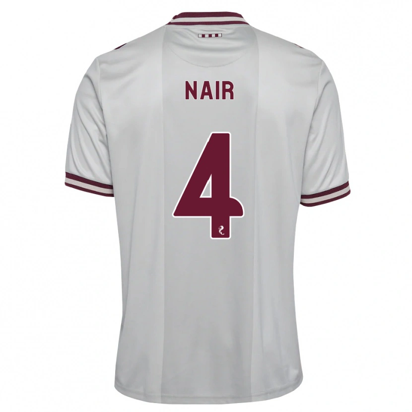 Danxen Hombre Camiseta Kenzi Nair #4 Blanco Borgoña 2ª Equipación 2026/27 La Camisa