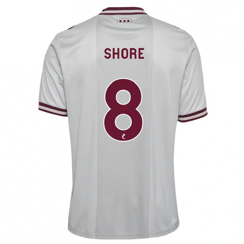 Danxen Hombre Camiseta Eilidh Shore #8 Blanco Borgoña 2ª Equipación 2026/27 La Camisa