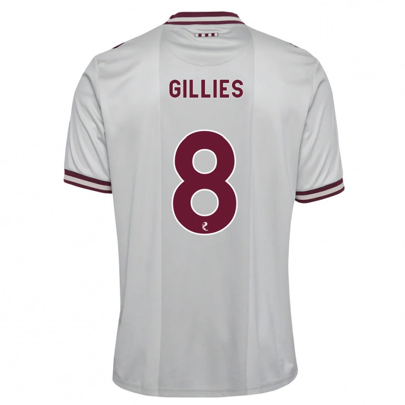 Danxen Hombre Camiseta Matthew Gillies #8 Blanco Borgoña 2ª Equipación 2026/27 La Camisa