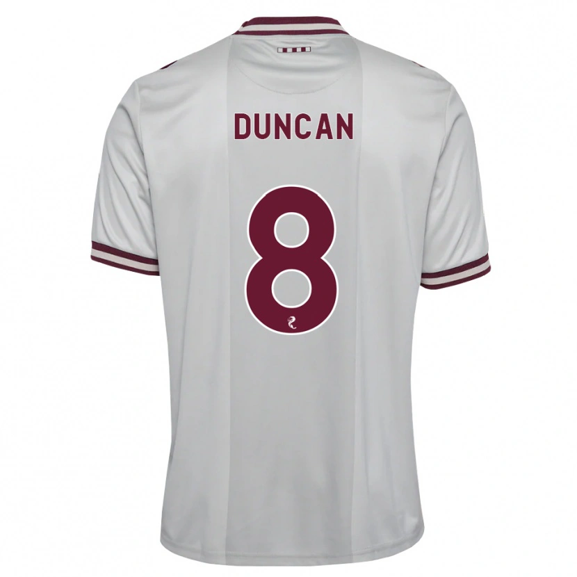 Danxen Hombre Camiseta Ryan Duncan #8 Blanco Borgoña 2ª Equipación 2026/27 La Camisa