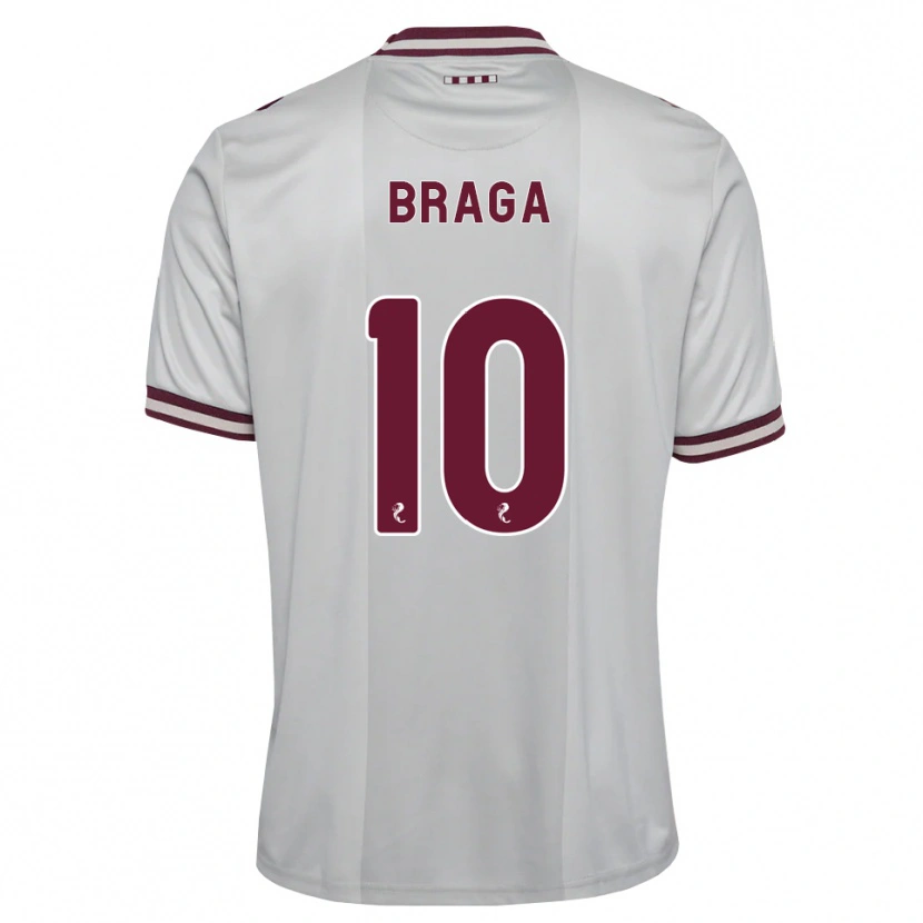 Danxen Hombre Camiseta Cláudio Braga #10 Blanco Borgoña 2ª Equipación 2026/27 La Camisa