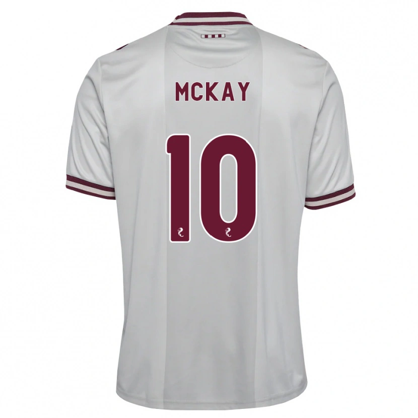 Danxen Hombre Camiseta Barrie Mckay #10 Blanco Borgoña 2ª Equipación 2026/27 La Camisa