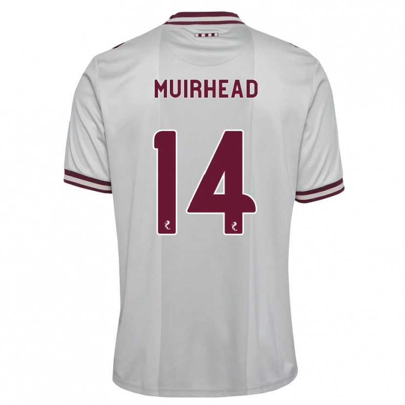 Danxen Hombre Camiseta Owen Muirhead #14 Blanco Borgoña 2ª Equipación 2026/27 La Camisa