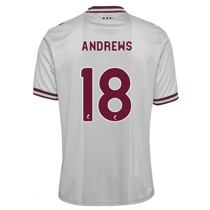 Danxen Hombre Camiseta Joely Andrews #18 Blanco Borgoña 2ª Equipación 2026/27 La Camisa