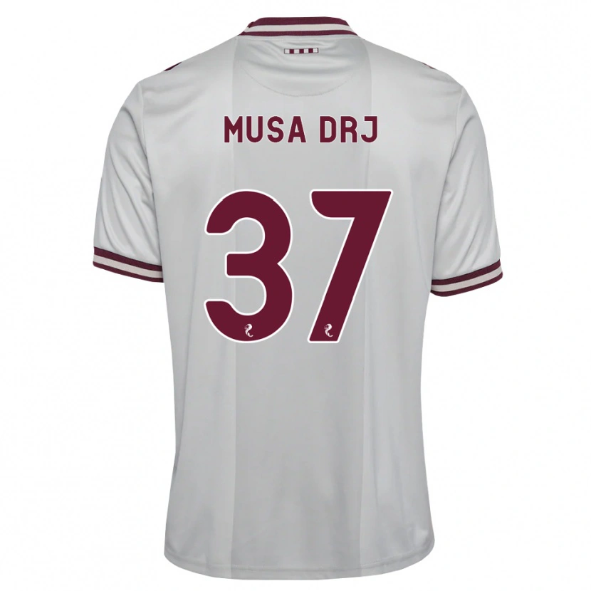 Danxen Hombre Camiseta Musa Drammeh #37 Blanco Borgoña 2ª Equipación 2026/27 La Camisa