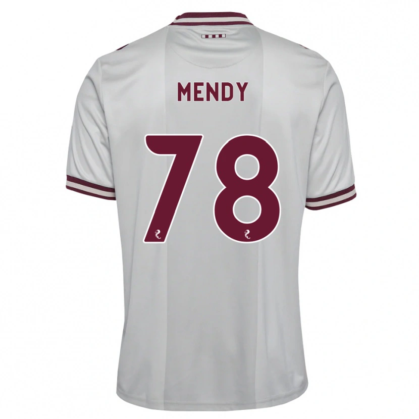 Danxen Hombre Camiseta Laurent Mendy #78 Blanco Borgoña 2ª Equipación 2026/27 La Camisa