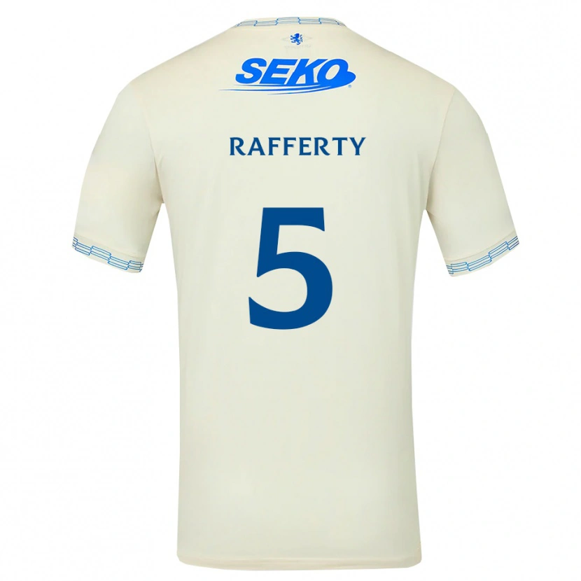 Danxen Hombre Camiseta Laura Rafferty #5 Azul Cielo Profundo Blanco 2ª Equipación 2026/27 La Camisa