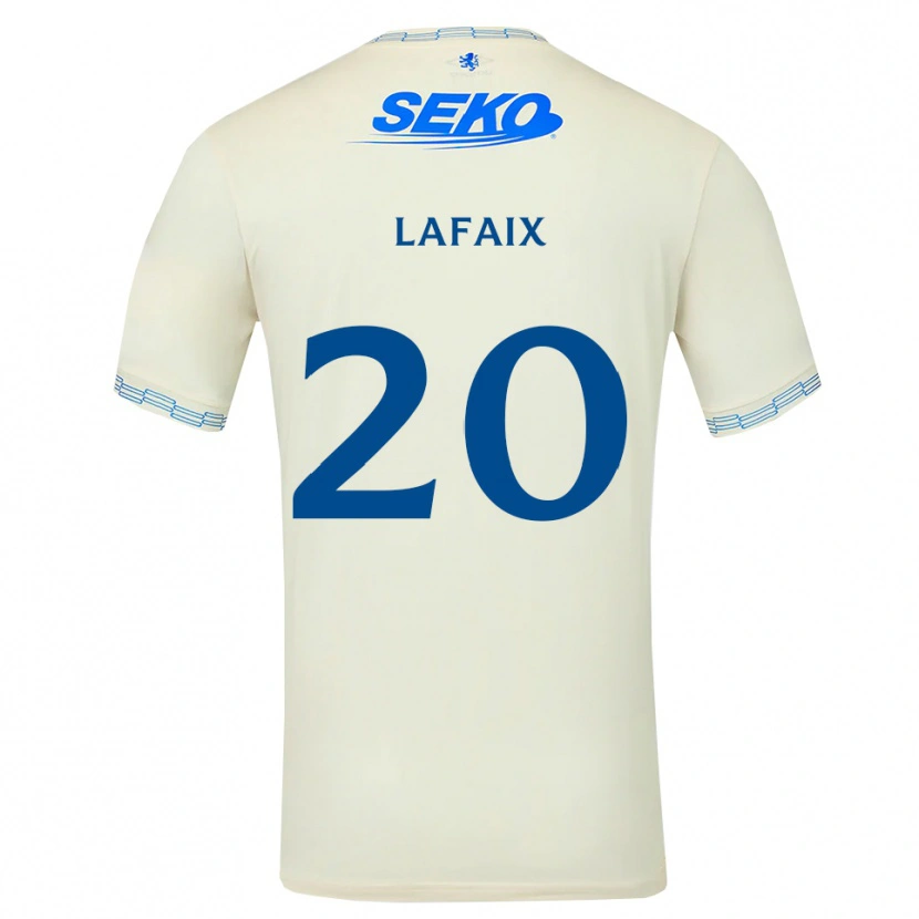 Danxen Hombre Camiseta Camille Lafaix #20 Azul Cielo Profundo Blanco 2ª Equipación 2026/27 La Camisa
