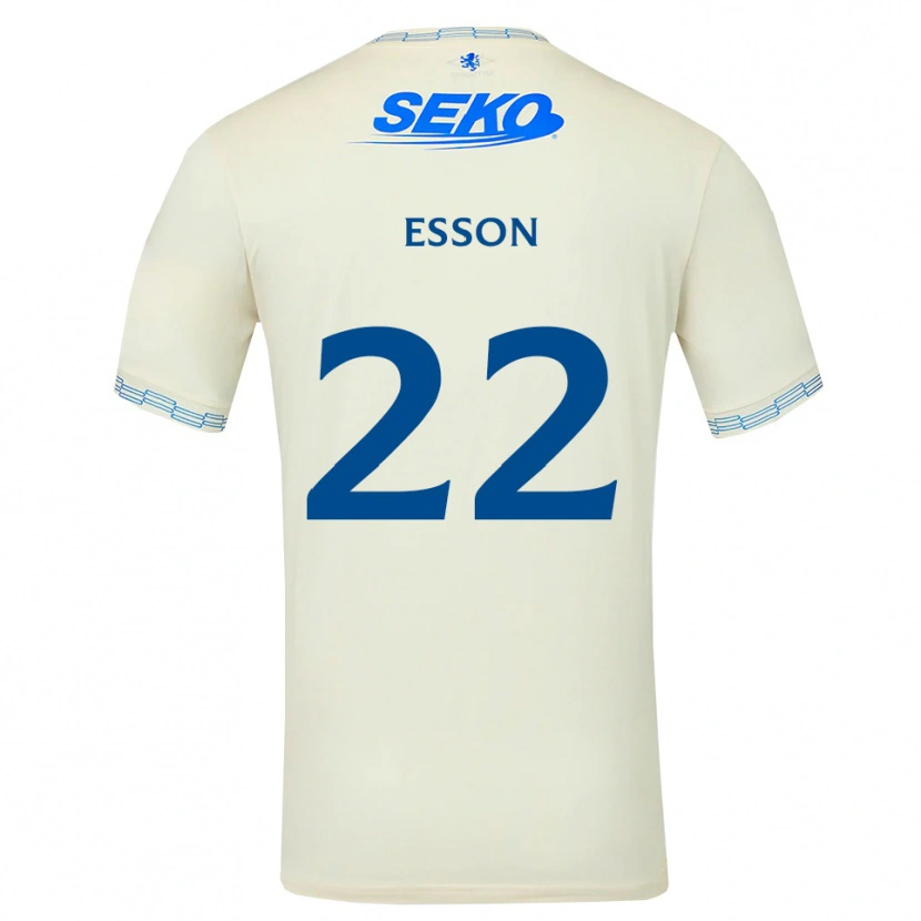 Danxen Hombre Camiseta Victoria Esson #22 Azul Cielo Profundo Blanco 2ª Equipación 2026/27 La Camisa