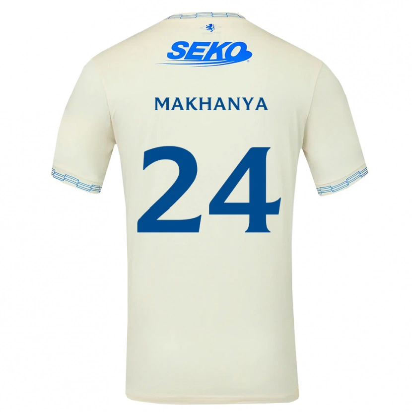 Danxen Hombre Camiseta Olwethu Makhanya #24 Azul Cielo Profundo Blanco 2ª Equipación 2026/27 La Camisa