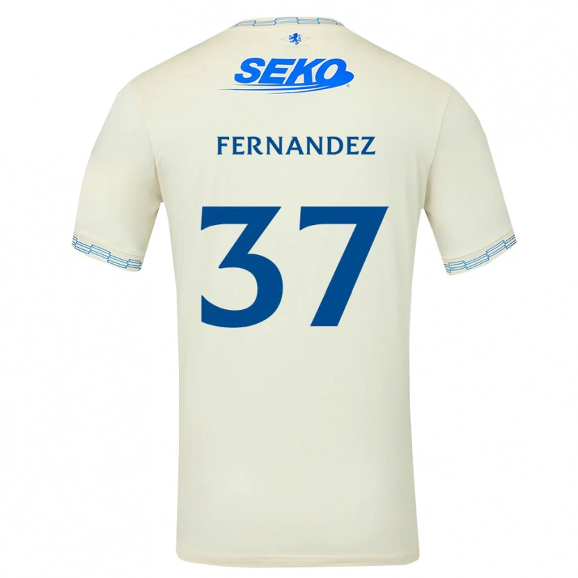 Danxen Hombre Camiseta Emmanuel Fernandez #37 Azul Cielo Profundo Blanco 2ª Equipación 2026/27 La Camisa