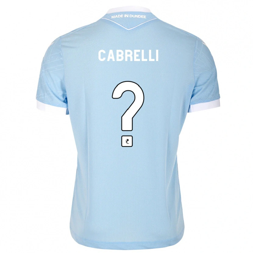 Danxen Hombre Camiseta David Cabrelli #0 Azul Cielo Claro Blanco 2ª Equipación 2026/27 La Camisa