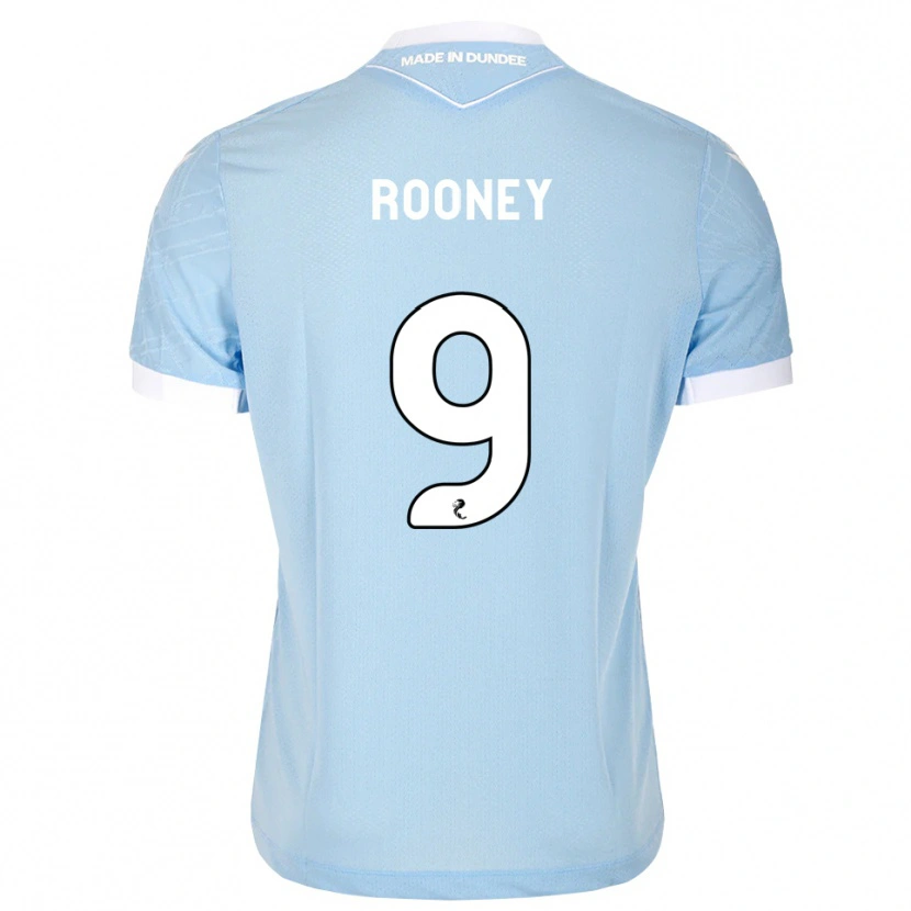 Danxen Hombre Camiseta Chris Rooney #9 Azul Cielo Claro Blanco 2ª Equipación 2026/27 La Camisa
