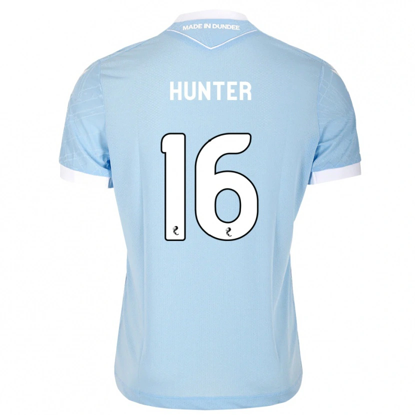Danxen Hombre Camiseta Michael Hunter #16 Azul Cielo Claro Blanco 2ª Equipación 2026/27 La Camisa