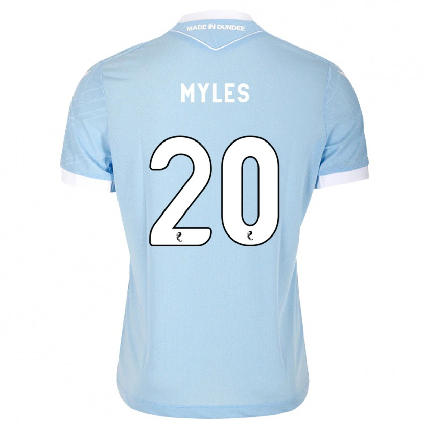 Danxen Hombre Camiseta Logan Myles #20 Azul Cielo Claro Blanco 2ª Equipación 2026/27 La Camisa