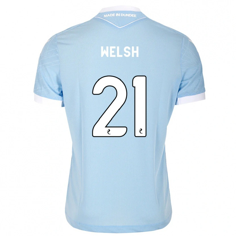 Danxen Hombre Camiseta Tom Welsh #21 Azul Cielo Claro Blanco 2ª Equipación 2026/27 La Camisa